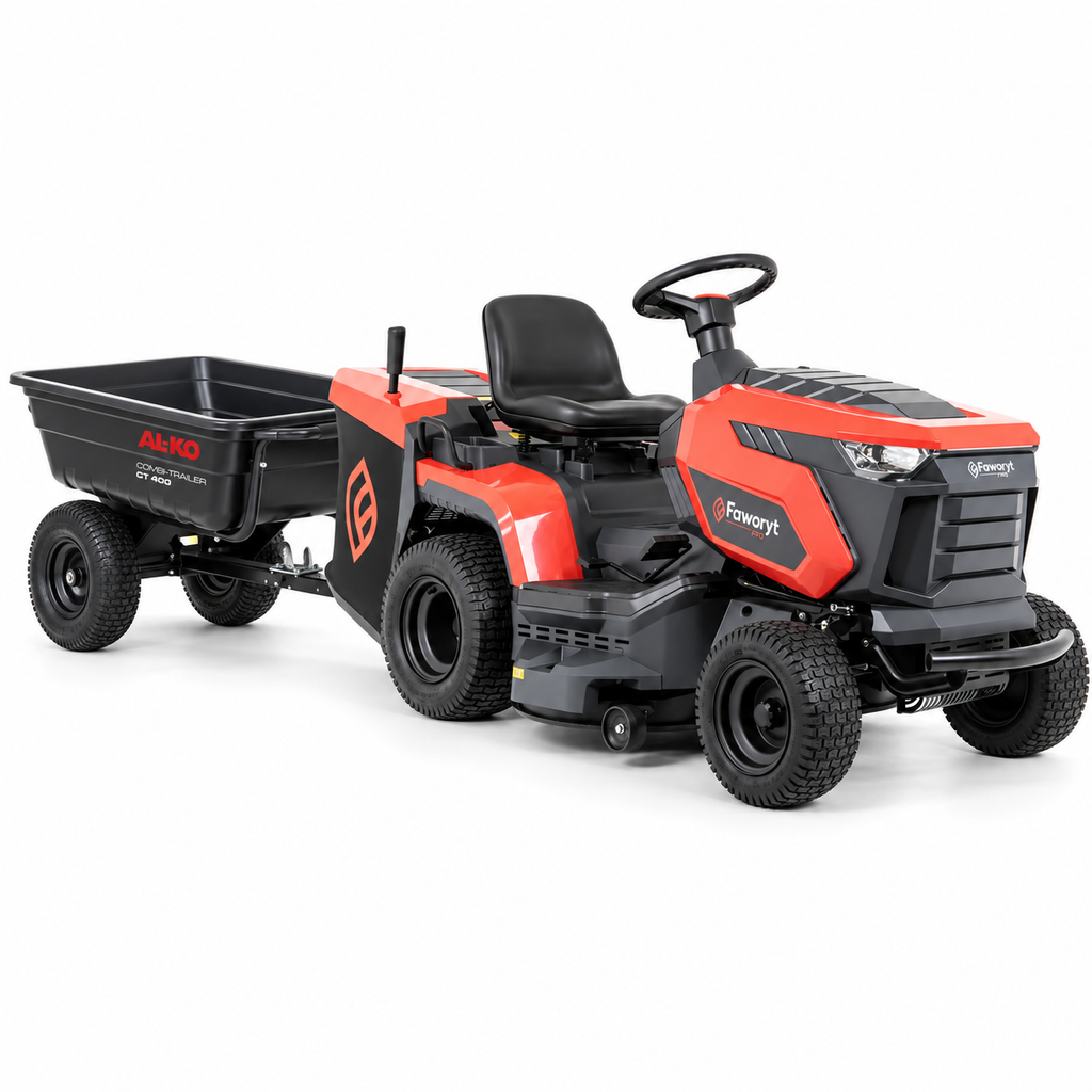 Traktor ogrodowy Faworyt Pro TR92 HVE 92cm 2 cylindry + przyczepka AL-KO CT400